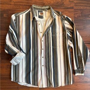 Route 66 Multicolor Striped Button Down Shirt